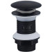 Донный клапан для раковины Zerix BV-02 BLACK 1 1/4''СLICK-СLACK без перелива, автоматический, черный
