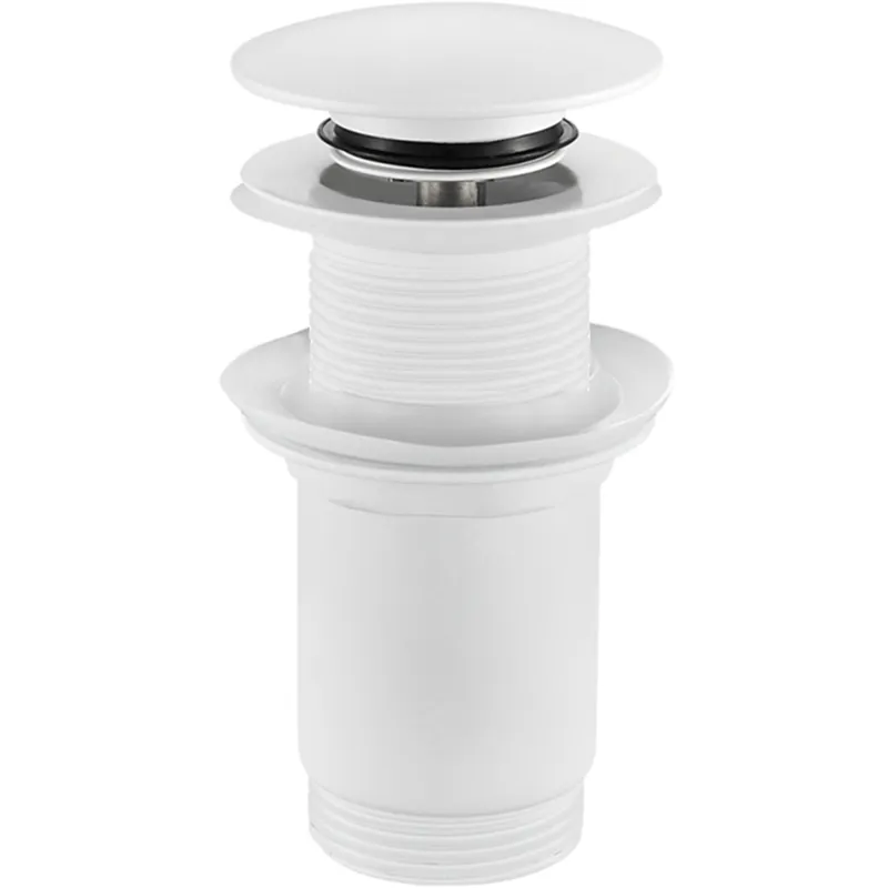 Донный клапан для раковины Koer PW-08-03 1 1/4'' СLICK-СLACK без перелива автоматический, белый