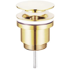 Донный клапан для раковины Koer PW-11-12 1 1/4'' СLICK-СLACK универсальный золотой матовый