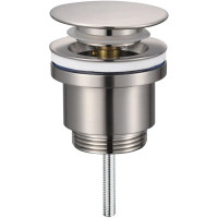 Донный клапан для раковины Koer PW-11-02 1 1/4'' СLICK-СLACK SS COLOR универсальный 