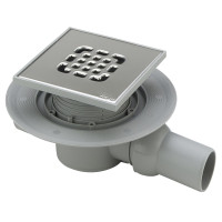 Трап для ванни VIEGA 557140 ⌀50, 150х150мм, нержавіюча решітка з сифоном 