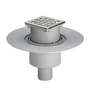 Душовий трап VIEGA 557188 (284862) ⌀50,150*150 мм нержавіюча рештка з сифоном 