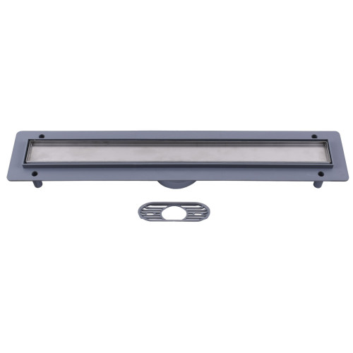 Душевой трап TILLO TM009-70C, 70см, решетка нержавеющая сталь, с сухим затвором, линейный