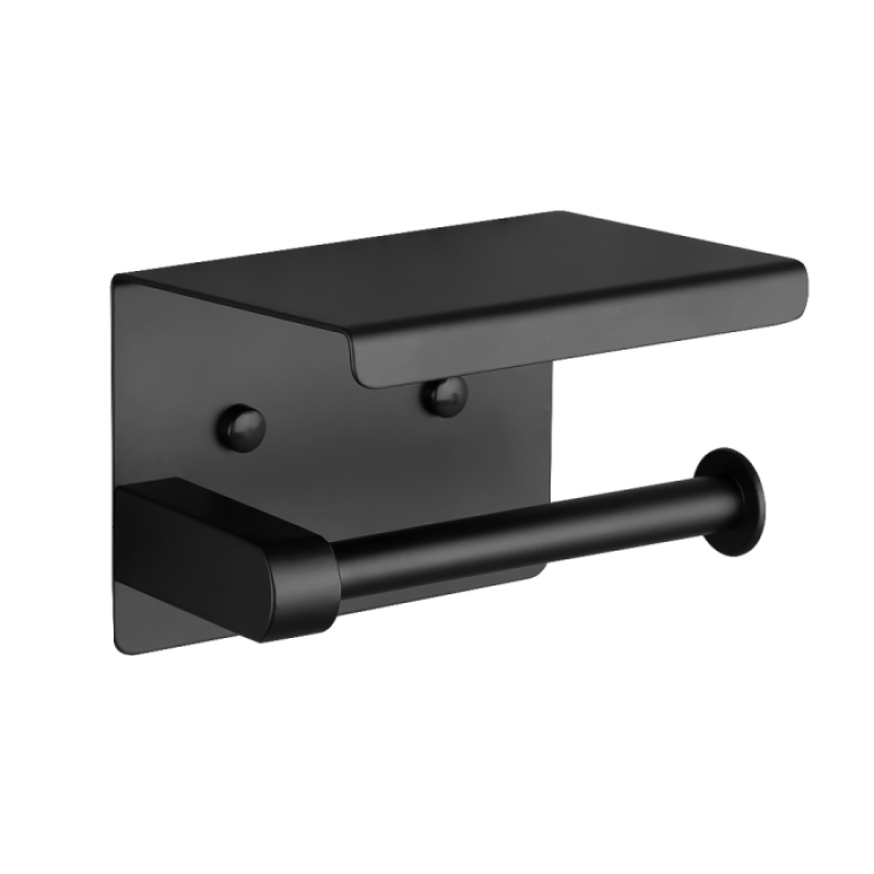 Тримач паперу з полкою Frap F502-6 (чорний) 