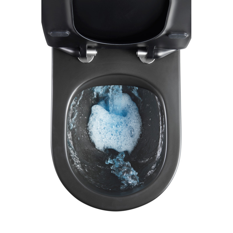 Унитаз Mixxus Premium Bevel-0301-R Black RIMLESS, 515x355x365mm, черный, подвесной