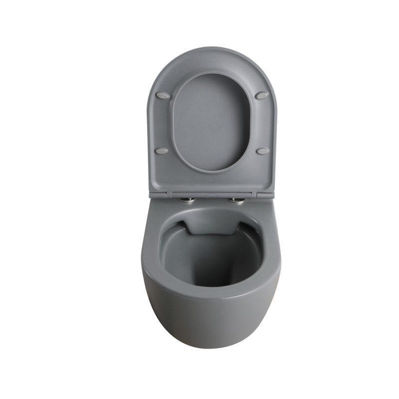 Унитаз Mixxus Premium TOPPER-0303-R GRAY RIMLESS, 495x370x350mm, подвесной