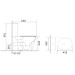 Унитаз Mixxus BEVEL-0407-T1 TORNADO 1.0, 630х350х795mm, компакт
