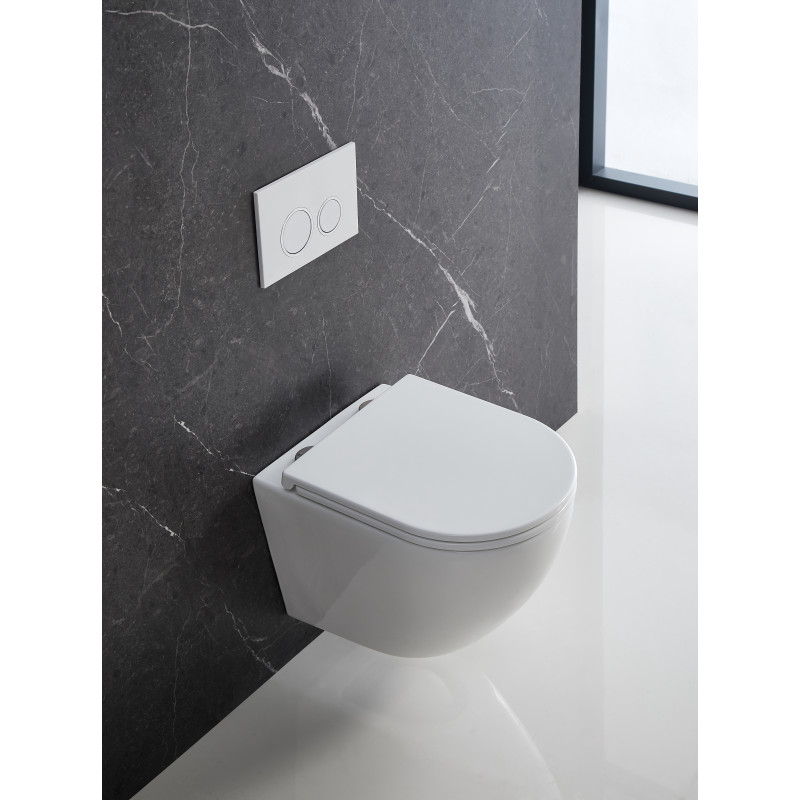 Унитаз Mixxus Premium Ellipse-0301-R Rimless, 495x365x365mm, подвесной