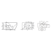 Унитаз-биде Mixxus Premium QUADRO-1301-R RIMLESS, 510x350x345mm, подвесной