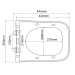 Унитаз-биде Mixxus Premium QUADRO-1301-R RIMLESS, 510x350x345mm, подвесной