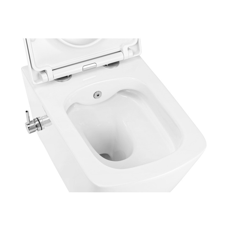 Унитаз-биде Mixxus Premium QUADRO-1301-R RIMLESS, 510x350x345mm, подвесной