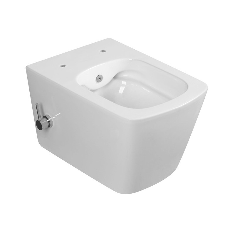 Унитаз-биде Mixxus Premium QUADRO-1301-R RIMLESS, 510x350x345mm, подвесной