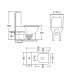 Унитаз Mixxus STYLE-0403-R RIMLESS, 620х360х800mm, компакт