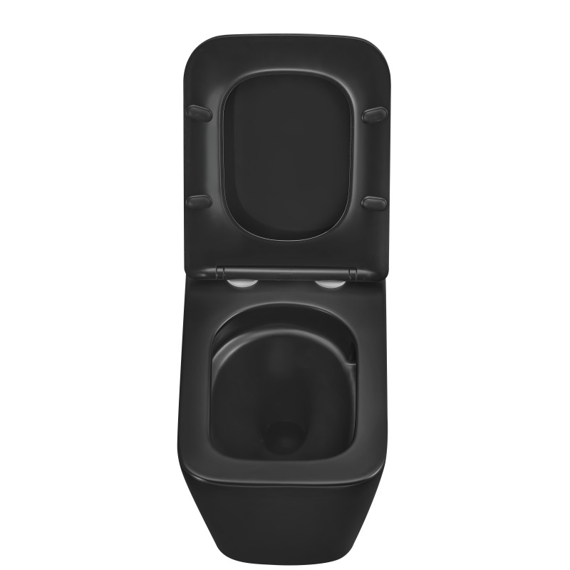 Унітаз Mixxus Premium QUADRO-0301-T3 BLACK TORNADO 3.0, 490х340х360mm, підвісний 