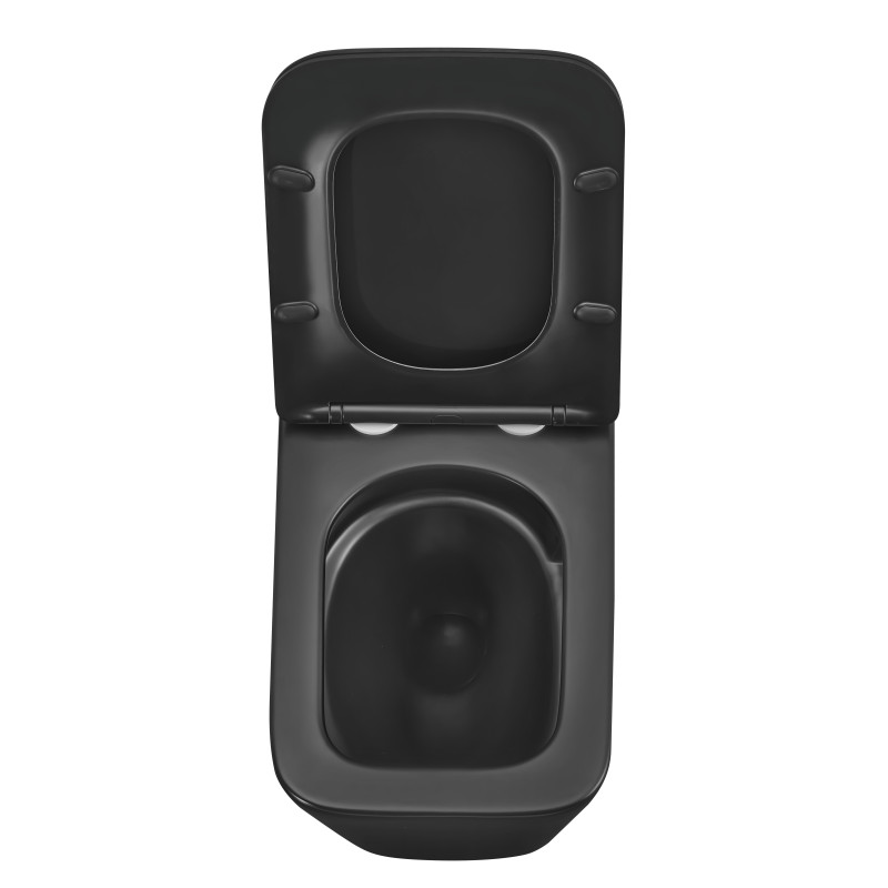 Унітаз Mixxus Premium QUADRO-0301-T3 BLACK TORNADO 3.0, 490х340х360mm, підвісний 