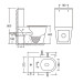 Унитаз Mixxus BEVEL-0405-R RIMLESS, 605х370х800mm, компакт