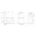 Унитаз Mixxus Premium Quadro-0402-R RIMLESS, 675x390x855mm, компакт