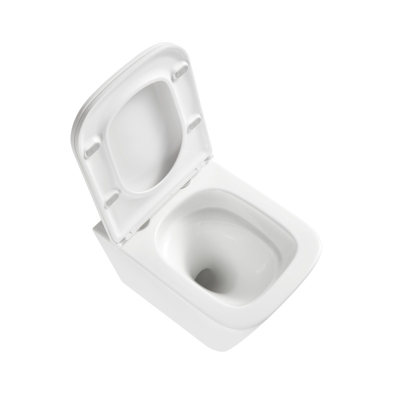 Унитаз Mixxus Premium Quadro-0301-T3 TORNADO 3.0, 490x340x360mm, подвесной