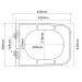 Унітаз Mixxus Premium QUADRO-0305-R GRAY RIMLESS, 510x350x345mm, підвісний 