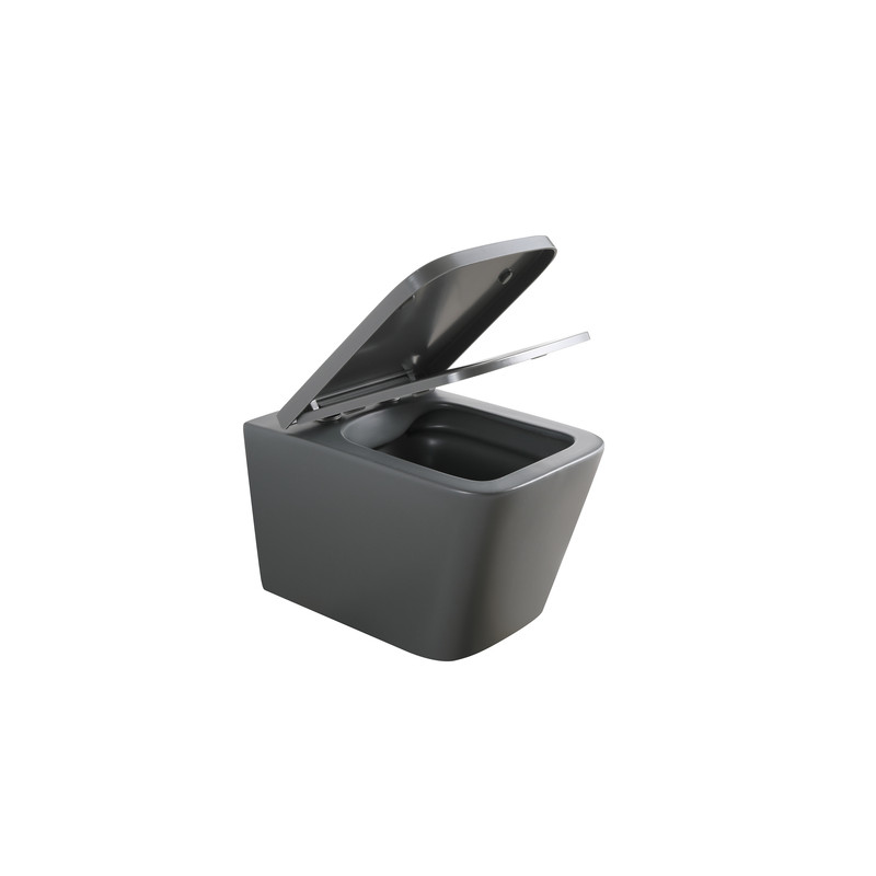 Унітаз Mixxus Premium QUADRO-0305-R GRAY RIMLESS, 510x350x345mm, підвісний 