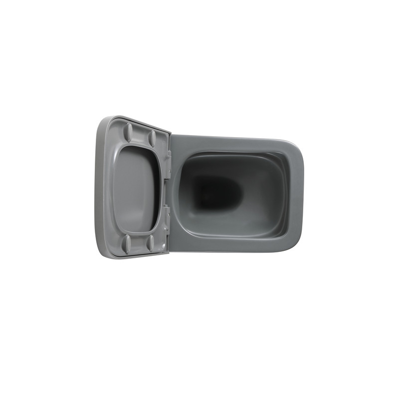 Унітаз Mixxus Premium QUADRO-0305-R GRAY RIMLESS, 510x350x345mm, підвісний 