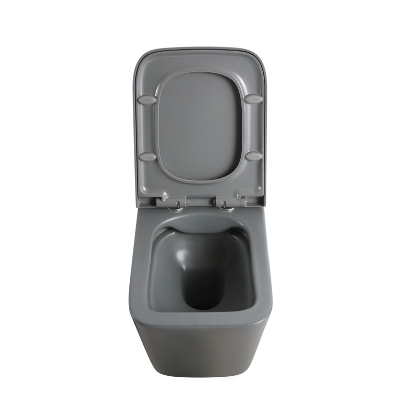 Унітаз Mixxus Premium QUADRO-0305-R GRAY RIMLESS, 510x350x345mm, підвісний 