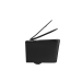 Унитаз Mixxus Quadro-0302-R Black RIMLESS, 530x360x365mm, подвесной