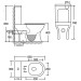 Унитаз Mixxus WAVE-0402-T3 TORNADO 3.0, 650x350x830mm, компакт