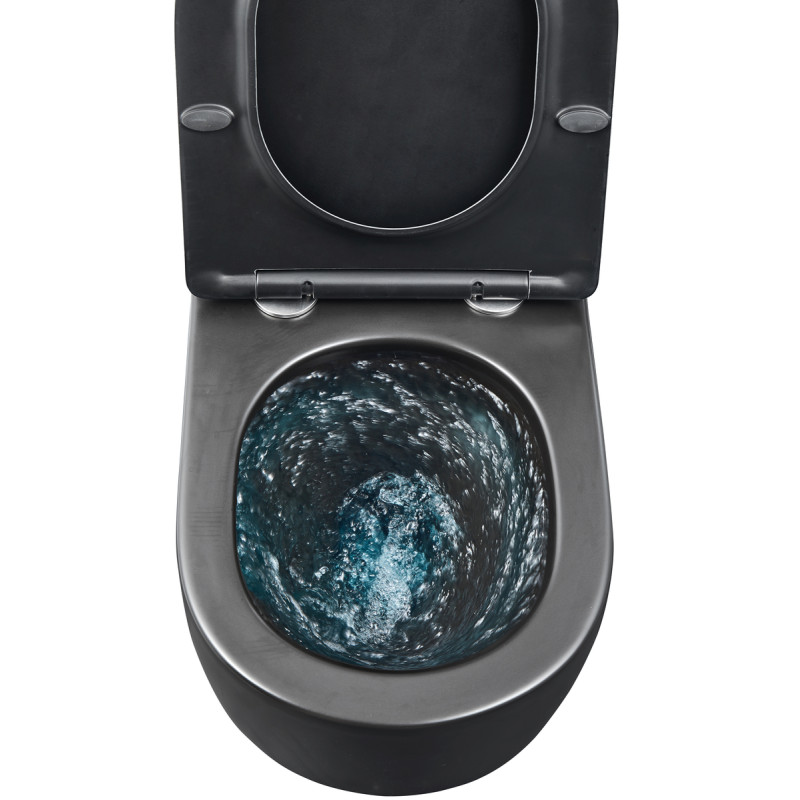 Унитаз Mixxus Premium ELLIPSE-0303-T3 BLACK TORNADO 3.0, 520х365х360mm, подвесной