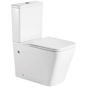 Унітаз Mixxus Premium Quadro-0402-R RIMLESS, 675x390x855mm, компакт 
