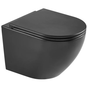 Унітаз Mixxus Premium Ellipse-0303-R Black RIMLESS, 520x365x360mm, підвісний 