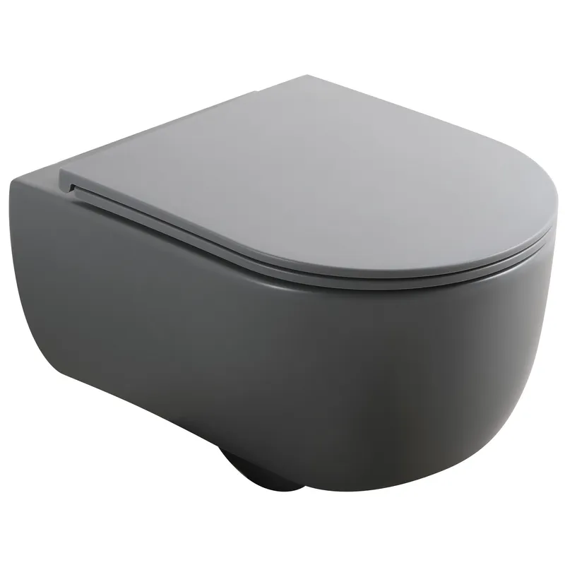 Унитаз Mixxus Premium TOPPER-0303-R GRAY RIMLESS, 495x370x350mm, подвесной