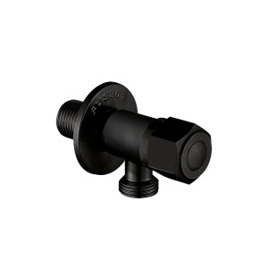 Кран приборный WEZER SOL21В-16-BLACK (нержавеющая сталь, черный, 1/2"x3/4")