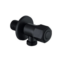 Кран приладовий WEZER SOL21A-16-BLACK (нержавіюча сталь, чорний, 1/2"x1/2") 