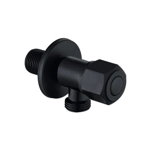 Кран приладовий WEZER SOL21A-16-BLACK (нержавіюча сталь, чорний, 1/2"x1/2") 