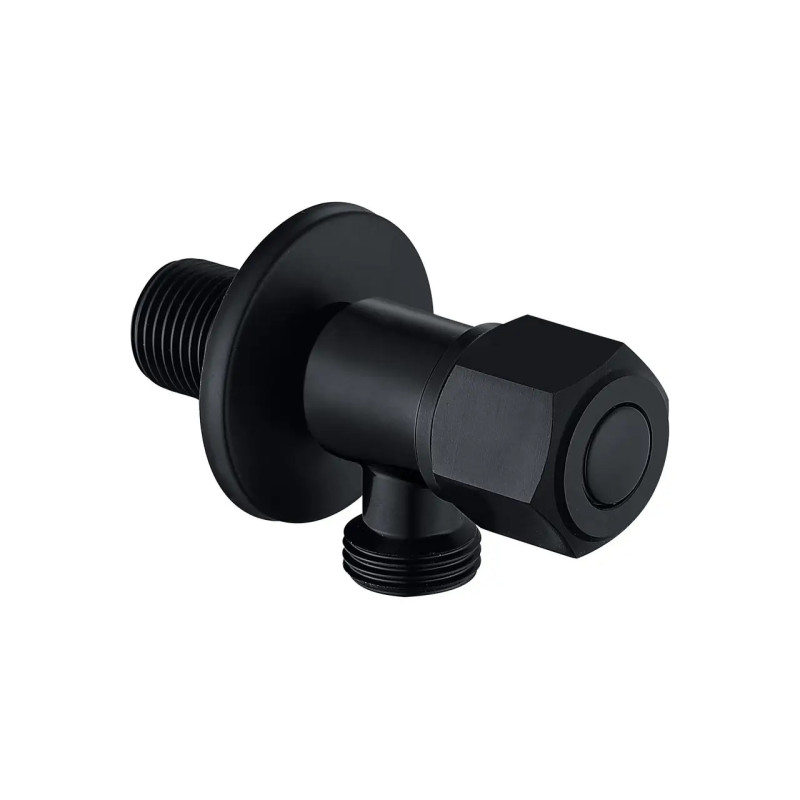 Кран приборный WEZER SOL21A-16-BLACK (нержавеющая сталь, черный, 1/2"x1/2")