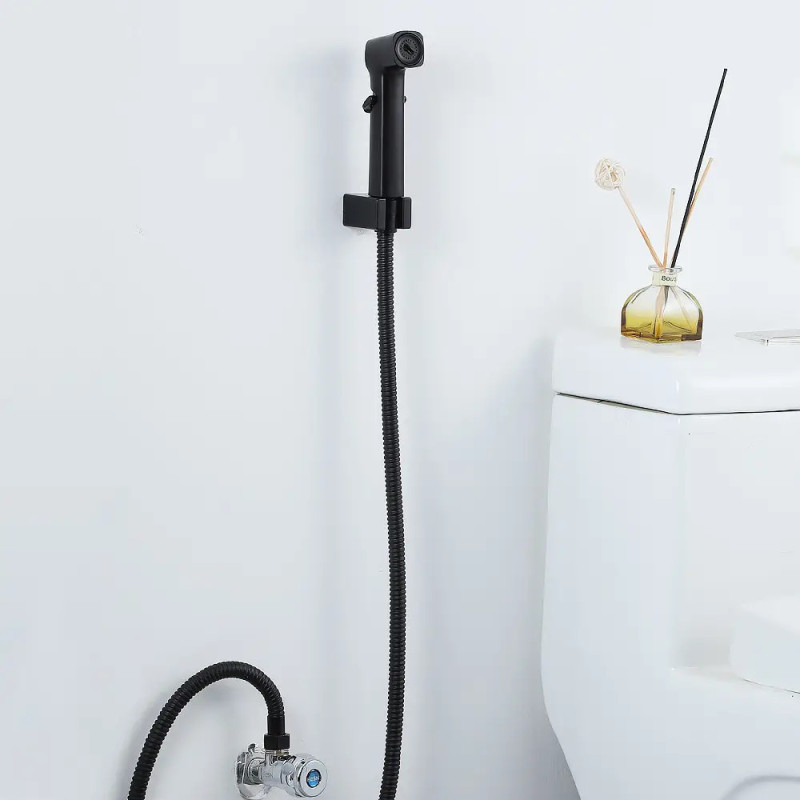 Гігієнічна лійка з регулюванням потоку Frap F022-16 (ABS пластик, чорна)