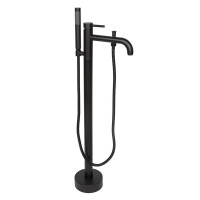 Підлоговий змішувач для ванни WEZER EKO19A-01-BLACK  (нержавіюча сталь, чорний)