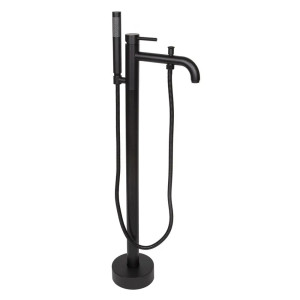 Напольный смеситель для ванны WEZER EKO19A-01-BLACK (нержавейка, черный)