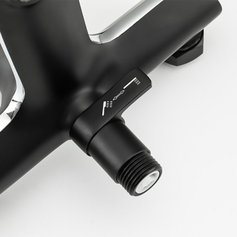 Змішувач для ванни GAPPO G3203-6  (чорний/хром)