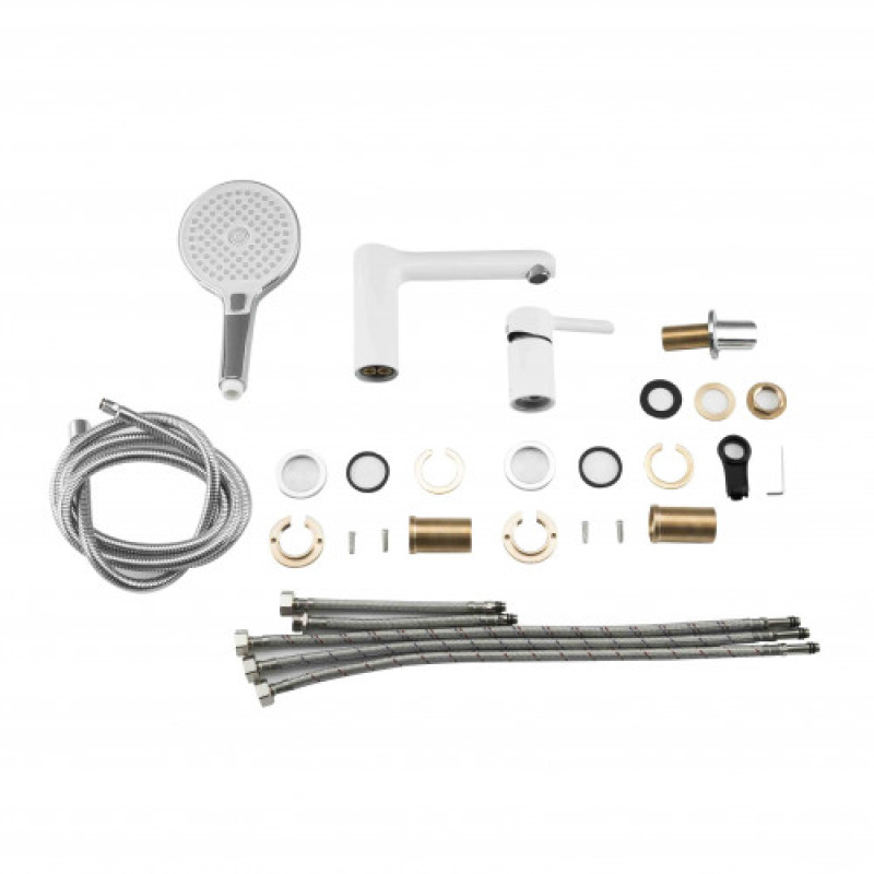 Смеситель для ванны на борт GAPPO G1103-8 (белый/хром)