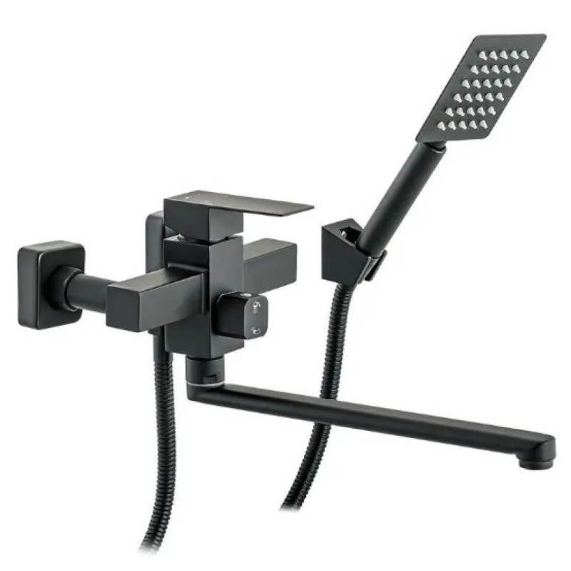 Змішувач для ванни WEZER PRO7-02-BLACK (поворотний)