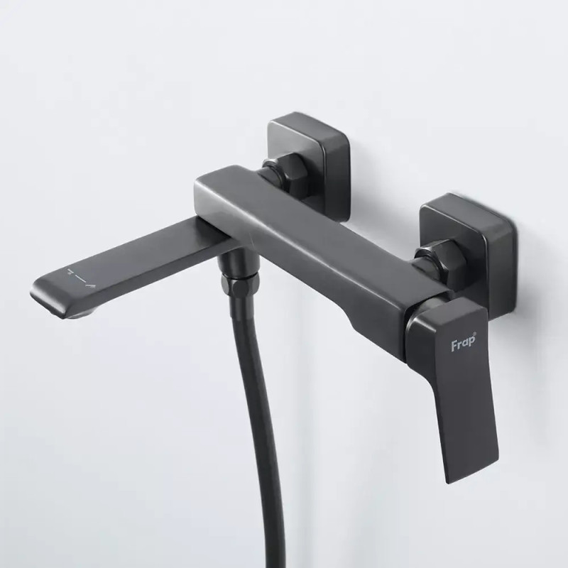 Змішувач для ванни Frap F3284-9 (латунь, збройова сталь)