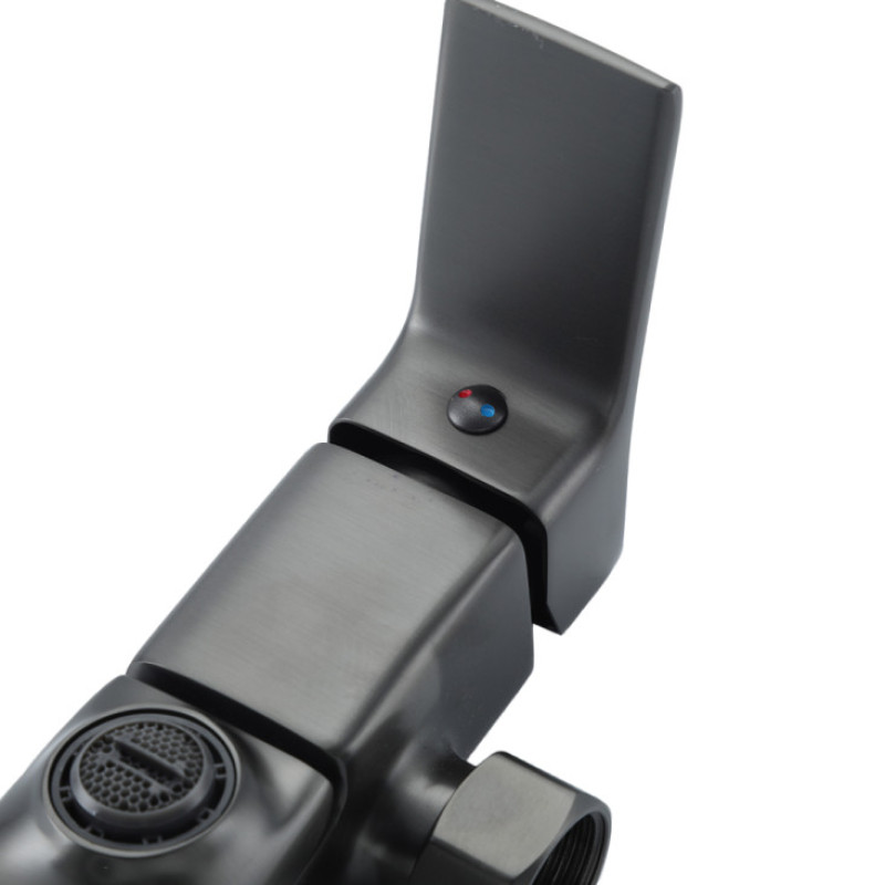 Змішувач для ванни Frap F3284-9 (латунь, збройова сталь)