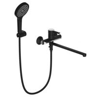 Змішувач для ванни GAPPO G2203-6 (з лійкою, чорний/хром)