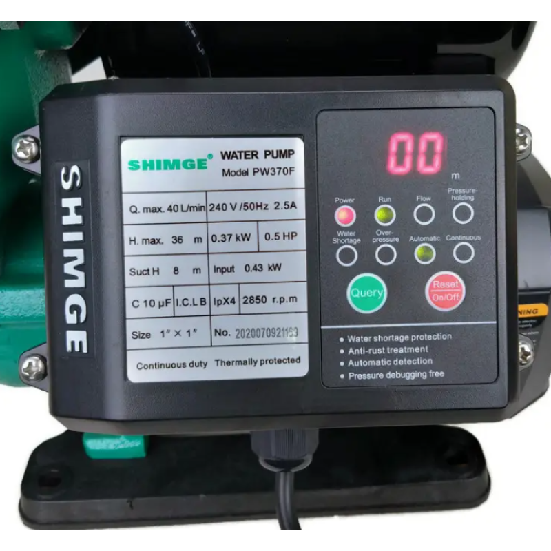 Насосна станція SHIMGE PW370 F 0,37 кВт, Нmax 36м, Qmax 40л/хв, бак 1л