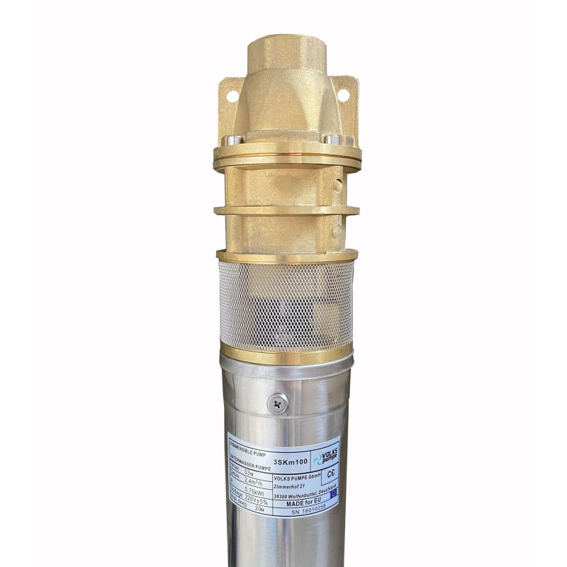 Скважинный насос VOLKS pumpe 3SKm100 0,75 кВт + кабель 15м + пульт