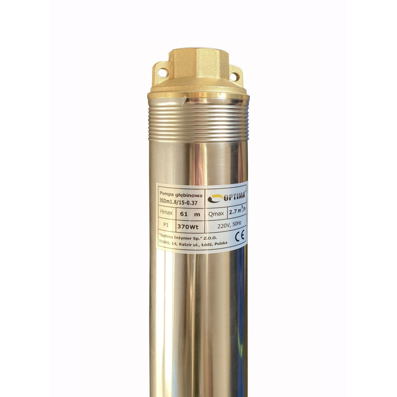 Скважинный насос 3" OPTIMA 3SDm1,8/15 0,37 кВт 61м + пульт+кабель15м NEW