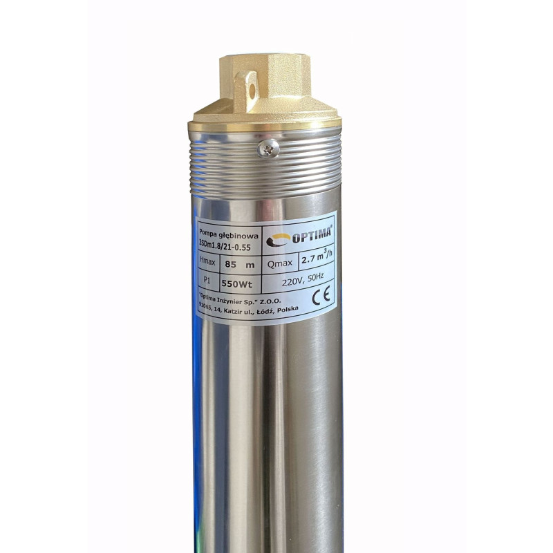 Насос свердловинний 3" OPTIMA 3SDm1,8/21 0,55 кВт 85м +пульт+кабель 60м NEW
