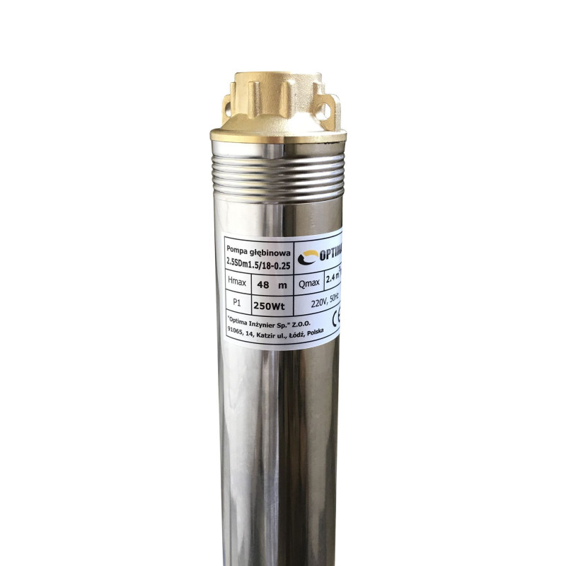 Скважинный насос 2,5" OPTIMA 2,5SDm1,5/18 0,25 кВт 48м + пульт+кабель 15м